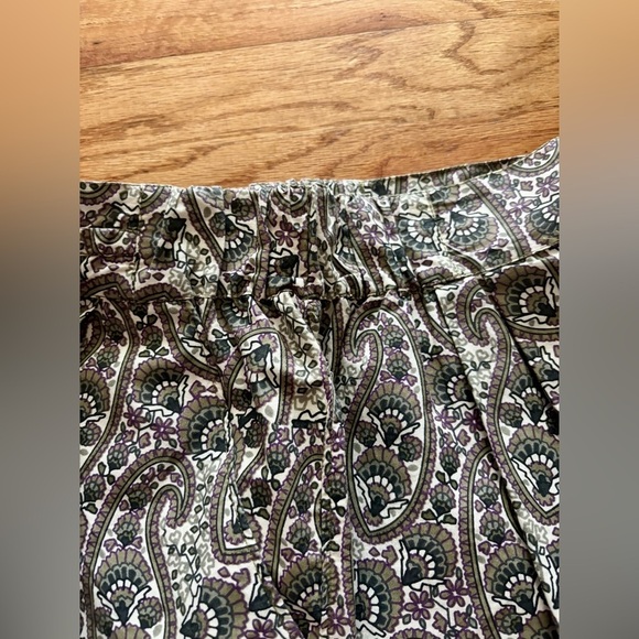 Converse Paisley Print Olive Green Purple High Waisted Boho Women’s Skirt Size S - Picture 9 of 10